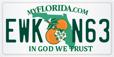 FL license plate EWKN63