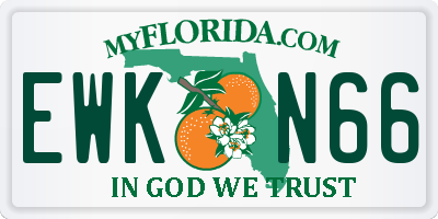 FL license plate EWKN66