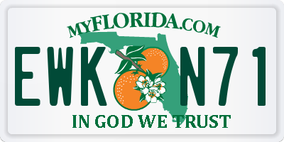 FL license plate EWKN71