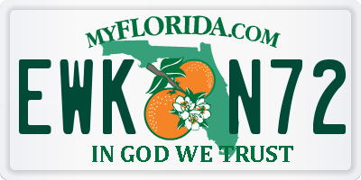 FL license plate EWKN72