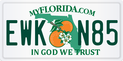 FL license plate EWKN85