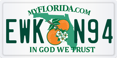 FL license plate EWKN94