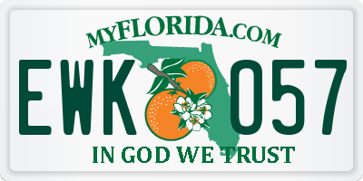 FL license plate EWKO57