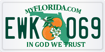 FL license plate EWKO69