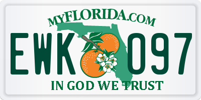 FL license plate EWKO97