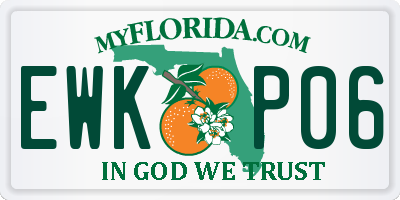 FL license plate EWKP06