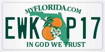 FL license plate EWKP17