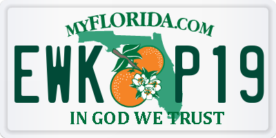 FL license plate EWKP19