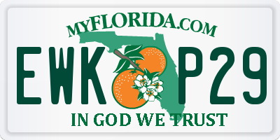 FL license plate EWKP29