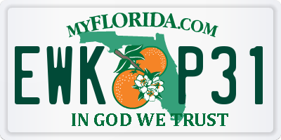 FL license plate EWKP31