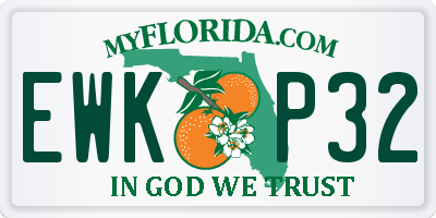 FL license plate EWKP32