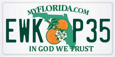 FL license plate EWKP35