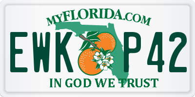 FL license plate EWKP42