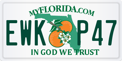 FL license plate EWKP47