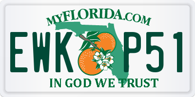 FL license plate EWKP51
