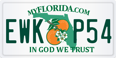 FL license plate EWKP54