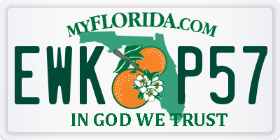 FL license plate EWKP57