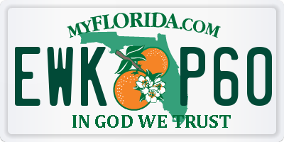 FL license plate EWKP60