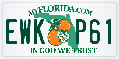 FL license plate EWKP61