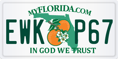FL license plate EWKP67