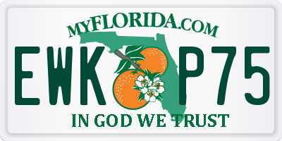 FL license plate EWKP75