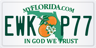 FL license plate EWKP77