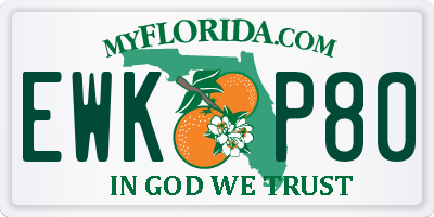 FL license plate EWKP80