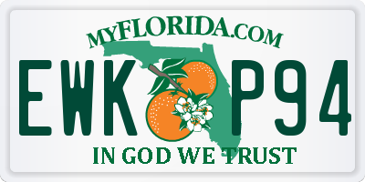 FL license plate EWKP94