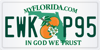 FL license plate EWKP95