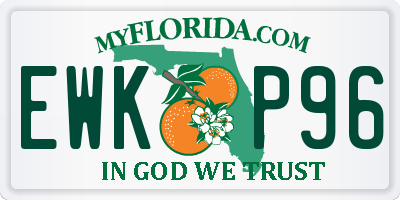 FL license plate EWKP96
