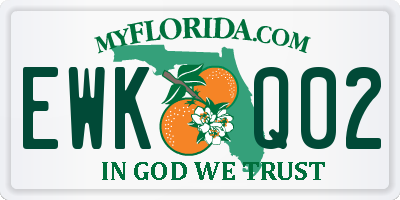 FL license plate EWKQ02