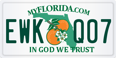 FL license plate EWKQ07