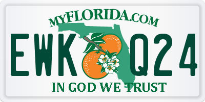 FL license plate EWKQ24