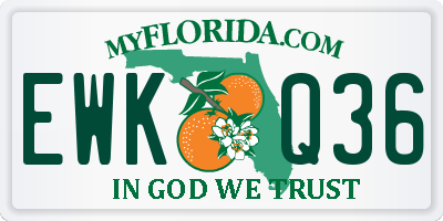 FL license plate EWKQ36