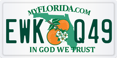 FL license plate EWKQ49
