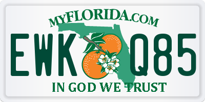 FL license plate EWKQ85