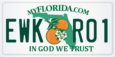 FL license plate EWKR01