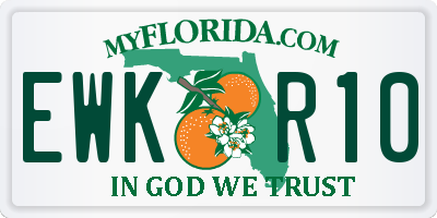 FL license plate EWKR10