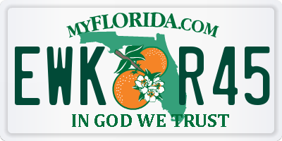 FL license plate EWKR45