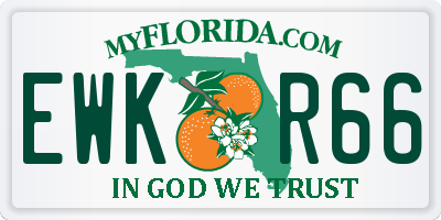 FL license plate EWKR66