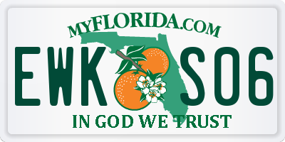 FL license plate EWKS06