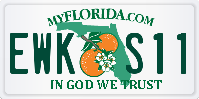 FL license plate EWKS11