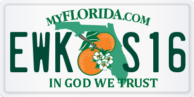FL license plate EWKS16