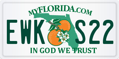 FL license plate EWKS22