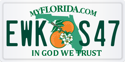 FL license plate EWKS47