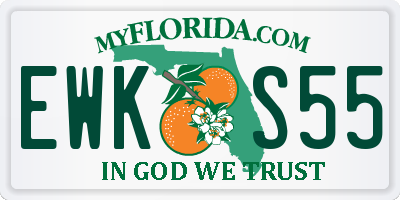 FL license plate EWKS55