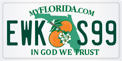 FL license plate EWKS99