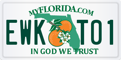 FL license plate EWKT01