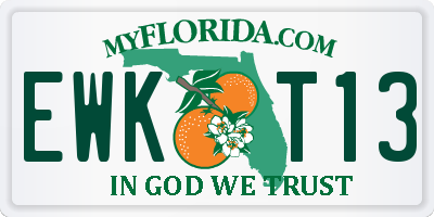 FL license plate EWKT13