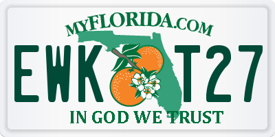 FL license plate EWKT27